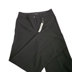 NWT Loft Women's $89 High Waist Wide Leg Trouser Pant Black Stretch Pocket 8